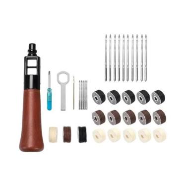 Imagem de Kit De Costura Em Couro Com Agulha E Linha, Ferramentas DIY Para Artes