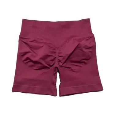 Imagem de Shorts De Yoga Sem Costura Com Cintura Alta E Efeito Empina Bumbum Par