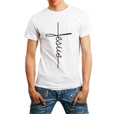 Imagem de Camiseta gospel jesus moda evangélica camisa masculina lançamento 01 -