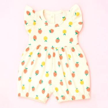 Imagem de Macacão Babado com Estampinhas para Bebê Menina até 12 meses Cor:moran