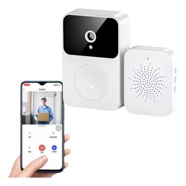 Imagem de Campainha Com Câmera Sem Fio Inteligente Interfone Segurança Aplicativ