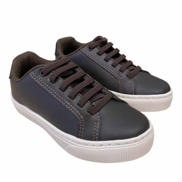 Imagem de Sapatenis Ogochi Infantil Couro Sintético Café-Masculino