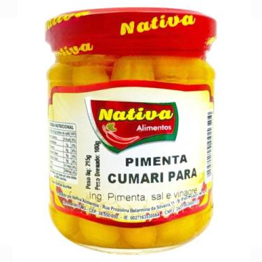 Imagem de Pimenta Cumari do Pará Amarela em Conserva 215g Nativa