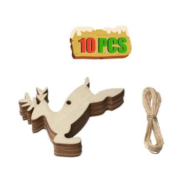 Imagem de Ornamentos De Natal De Madeira Não Acabados 10-50 Peças, Fatias De Mad