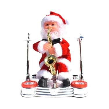 Imagem de Papai Noel Escalando Chaminé, Brinquedo Elétrico Com Escadas De Contas