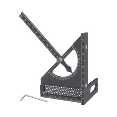 Imagem de Ajustável 180 graus Régua Triangular De Alumínio Para Marcenaria Com T