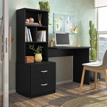 Imagem de Escrivaninha Armario Cristal com 2 Gavetas e Nichos Peternella Moveis