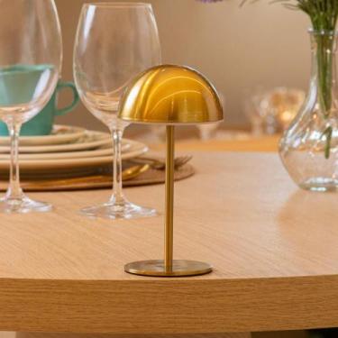 Imagem de Luminária de Mesa Led 3 Tons Usb Eclipse Dourada - Lyor