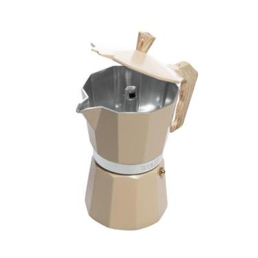 Imagem de Cafeteira Italiana Wolff de Alumínio Bege Fosca 300ml