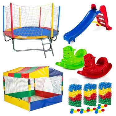 Imagem de Cama Elástica Pula Pula 2,30m Nacional + Piscina de Bolinhas 1,50m + 1