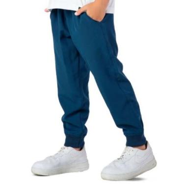 Imagem de Calça Infantil Menino Escolar Microfibra Stretch Marinho - Vrasalon, 2