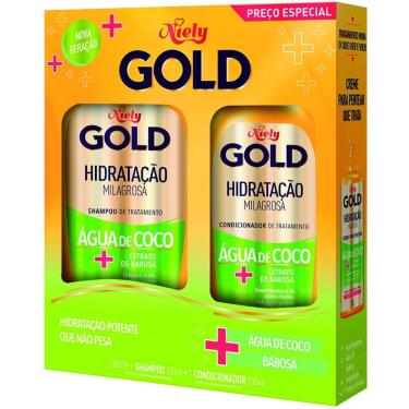 Imagem de Kit Shampoo + Condicionador Niely Gold Hidratação Milagrosa