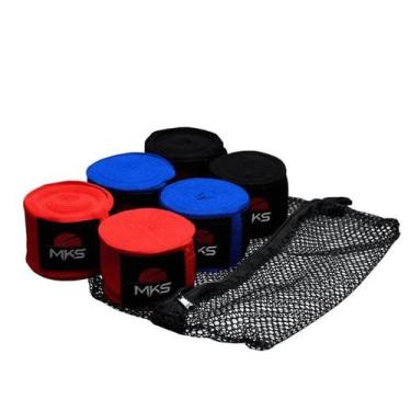 Imagem de Bandagem Fita Protetora Elástica MKS 4,50m - 3 Pares Coloridos + tela 