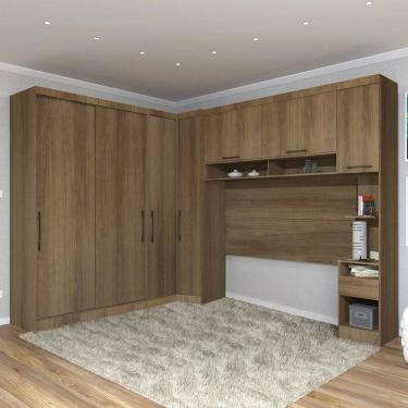 Imagem de Guarda Roupa Casal Modulado Cp06 Delphi Avelã L01 - Mpozenato