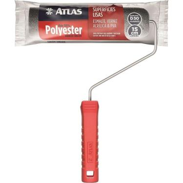 Imagem de Garfo E Rolo De Espuma Para Pintura, 15 Cm, Cor Cinza, Atlas.