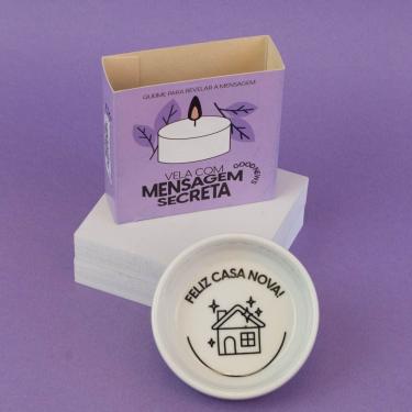Imagem de Vela Com Mensagem Secreta Vanilla At Home