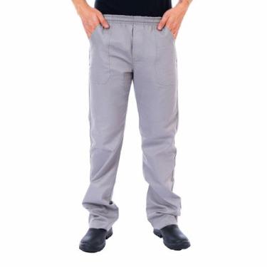 Imagem de Calça Brim de Trabalho Uniforme Profissional Cinza Kaballah, Cinza, G,