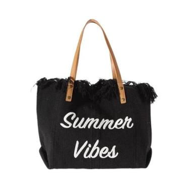 Imagem de Bolsa Tote Grande De Lona Para Mulheres, Casual, De Ombro, Para Praia 