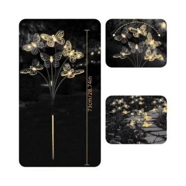 Imagem de Luzes Solares LED Em Forma De Borboleta Com 6 Cabeças, 2 Modos, Decora