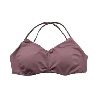 Imagem de Sutiã Esportivo Feminino Sem Costura De Cor Pura Para Yoga E Fitness C