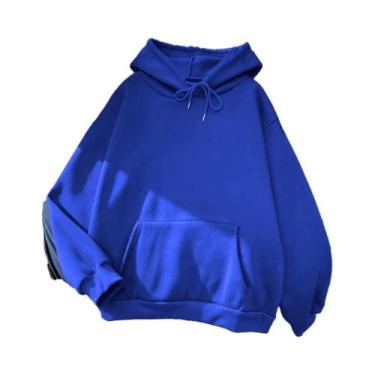 Imagem de Hoodies Oversized Unissex Em Fleece Para Outono E Inverno, Quentes E C