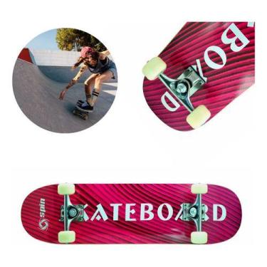 Imagem de Skate Montado Semi Profissional Skatetboard Spin Abec 9 Cor Das Rodas 