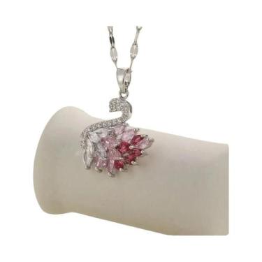 Imagem de Colar Feminino Com Pingente De Cisne Em Cobre Com Zircônia  Presente D