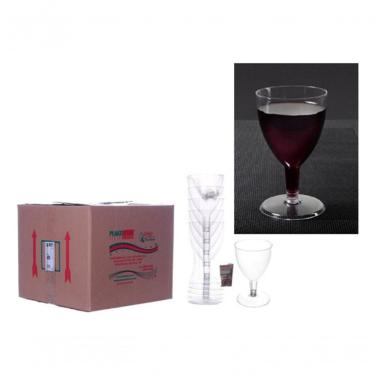 Imagem de Taça para Vinho Descartável em Acrílico 170ML com 100 Unidades Transparente Higipack