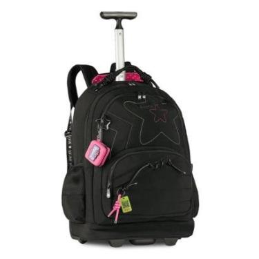 Imagem de Mochila Luluca Bolsa Escolar Juvenil de Rodinhas Varias Cores-Feminino