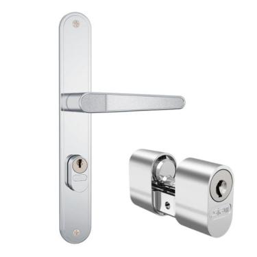 Imagem de Fechadura Porta Ferro Perfil 20mm Estreito 601-602/03 Stam Cor Inox