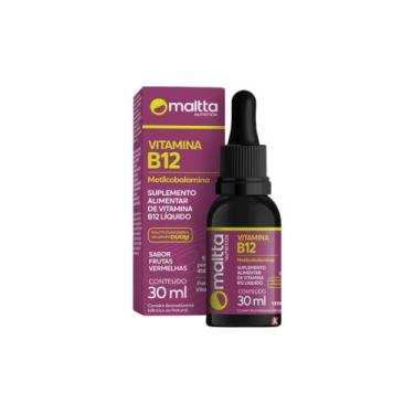 Imagem de Vitamina B12 Metilcobalamina gotas 30ml Sabor Frutas Vermelhas Maltta,