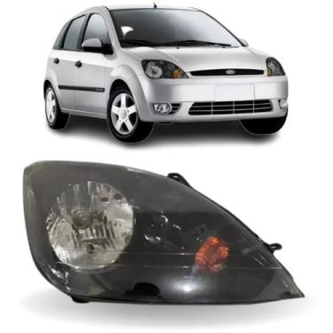 Imagem de Farol direito fiesta hatch  2003 04 05 06 2007 máscara negra - BBS