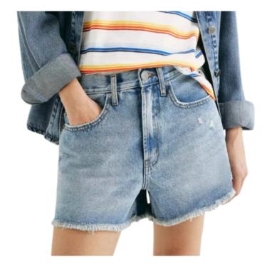 Imagem de Shorts Jeans Feminino Hering Reto Curto Azul Médio - HCF91BSN-Feminino