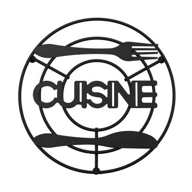 Imagem de Descanso de Panela Le Cuisine Black Ferro Preto Redondo 20x20cm