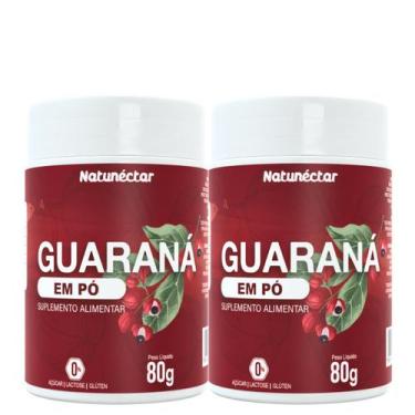 Imagem de Kit 2 Potes Guaraná em Pó Suplemento Energia Foco Natural Sabor 100% P