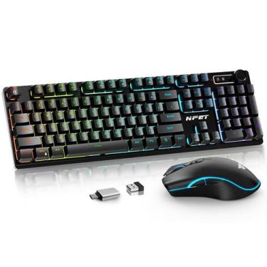 Imagem de Combinação de teclado e mouse para jogos sem fio NPET S21PRO