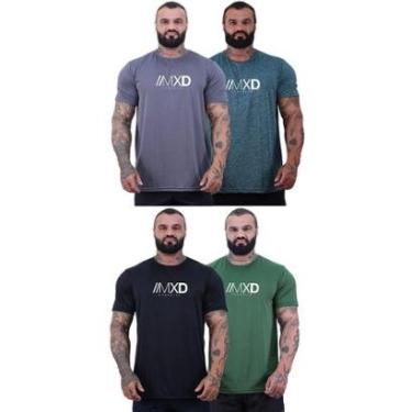 Imagem de Kit 4 Camiseta Tradicional Masculina MXD Dry 100% Poliéster Cor:;Tamanho:G;Gênero:Mascu...