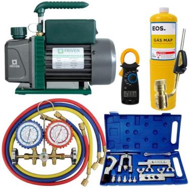 Imagem de Kit Reparo Refrigeração com Manifold e Flangeador - Refrigeração Catav