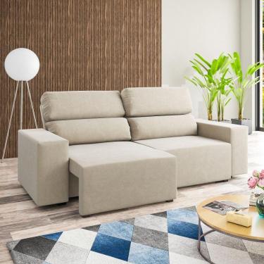 Imagem de Sofá 3 Lugares Retratil e Reclinável 200cm Veludo Gold Viero Móveis
