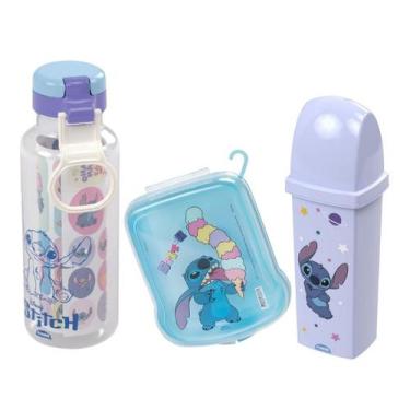 Imagem de Kit Escolar Garrafinha e Sanduicheira e Estojo Dental Case Volta Aulas