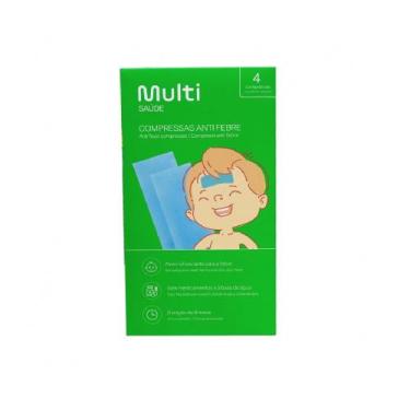 Imagem de Compressa Anti Febre 12x5cm Multilaser 4 Unidades