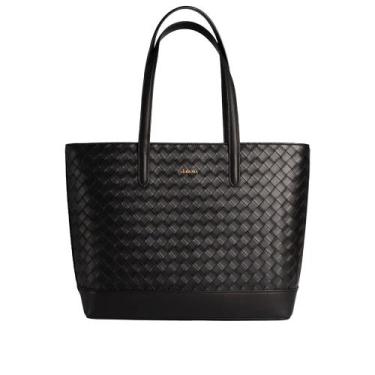 Imagem de Bolsa Feminina Dakota Tiracolo Texturizada Grande Preta, Preto, Único