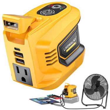Imagem de Inversor de energia LIVOWALNY 200W 20V a 110V com tomada USB e AC