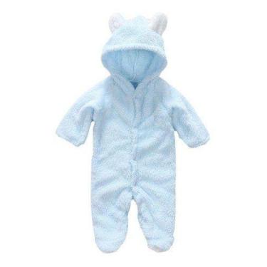 Imagem de Macacão Infantil Fantasia Parmalat Bebê - anjo da mamãe, Azul, Claro, 