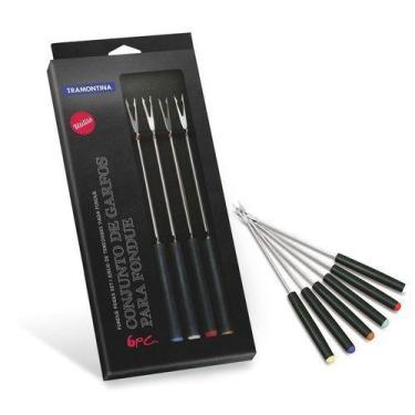 Imagem de Conjunto Garfos Fondue Inox 6 Peças Preto 25699007 - Tramontina