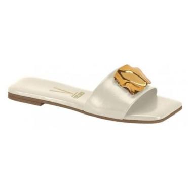 Imagem de Sandália Rasteirinha Casual Feminino Vizzano 6553100 Branco, 37