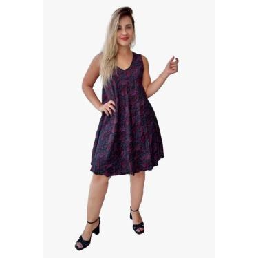 Imagem de Vestido Feminino Indiano Seda Premium Regata Cod 128 - Aléci Fashion, 