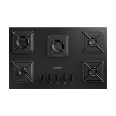 Imagem de Cooktop 5 Bocas a Gás Brastemp com Grades de ferro Aramado e Chama Sim