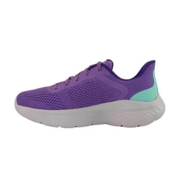 Imagem de Tênis Feminino Skechers 896313br/Prbl Go Run Lite, Roxo, Azul, 34