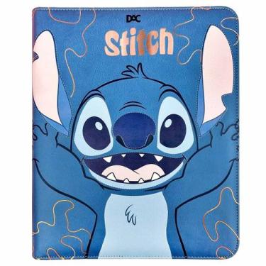 Imagem de Fichário escolar universitário com zíper 48 folhas Stitch Dac